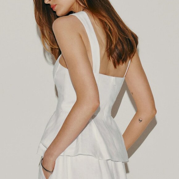 Reformation White Midi Dress - Picture 3 of 3